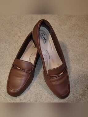 Clarks Collection Brown Women's Leather Loafers